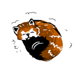 lesser panda's slow life sticker #9520053