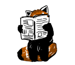 lesser panda's slow life sticker #9520055