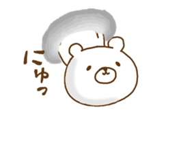 a  relaxed white bear sticker #9520461