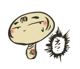 Unpleasant Kokeshi sticker #9520906