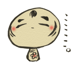 Unpleasant Kokeshi sticker #9520921