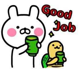 Rabbit & Tortoise EN sticker #9521077