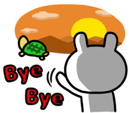 Rabbit & Tortoise EN sticker #9521103