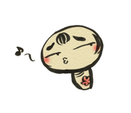 Unpleasant Kokeshi 2 sticker #9521991