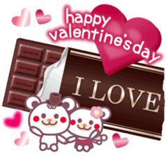 Happy Valentine's Day! Chocolate bear sticker #9523944