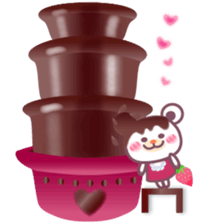 Happy Valentine's Day! Chocolate bear sticker #9523949