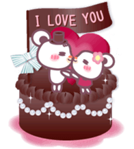 Happy Valentine's Day! Chocolate bear sticker #9523951
