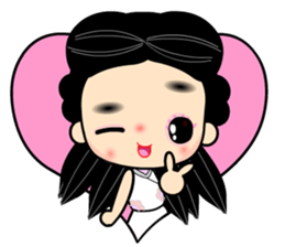 I love naughty flower sticker #9525071