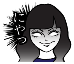 Girls' comic style sticker. sticker #9526744