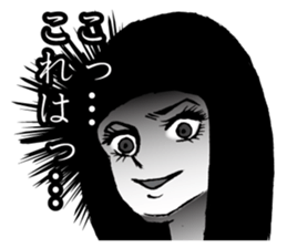 Girls' comic style sticker. sticker #9526745