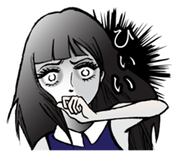 Girls' comic style sticker. sticker #9526749