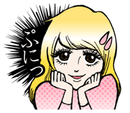 Girls' comic style sticker. sticker #9526750