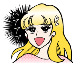 Girls' comic style sticker. sticker #9526751