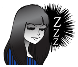 Girls' comic style sticker. sticker #9526752