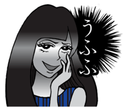 Girls' comic style sticker. sticker #9526756