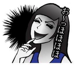 Girls' comic style sticker. sticker #9526761