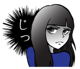 Girls' comic style sticker. sticker #9526765