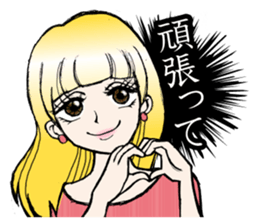 Girls' comic style sticker. sticker #9526775