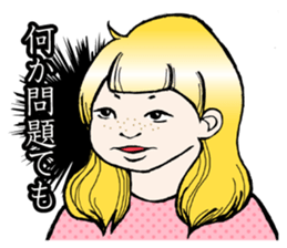 Girls' comic style sticker. sticker #9526783