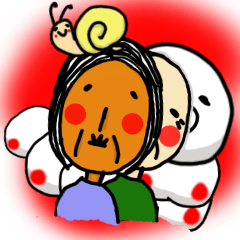 WHITE CATERPILLAR AND SNAIL 2