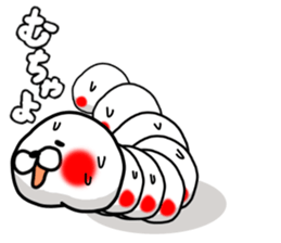 WHITE CATERPILLAR AND SNAIL 2 sticker #9528587