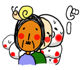 WHITE CATERPILLAR AND SNAIL 2 sticker #9528588