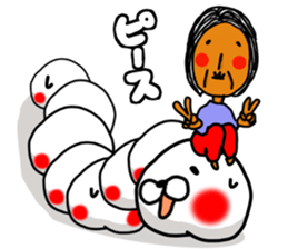 WHITE CATERPILLAR AND SNAIL 2 sticker #9528596