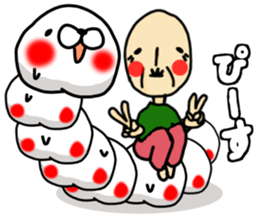 WHITE CATERPILLAR AND SNAIL 2 sticker #9528600