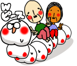 WHITE CATERPILLAR AND SNAIL 2 sticker #9528604