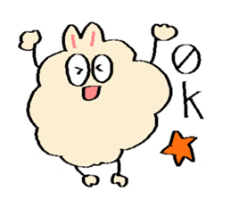Dust rabbit.(6) sticker #9530786