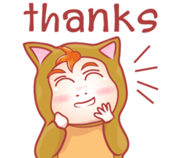 cartoon little baby mascot sticker #9532601