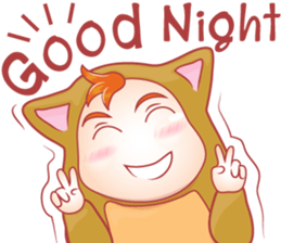 cartoon little baby mascot sticker #9532620