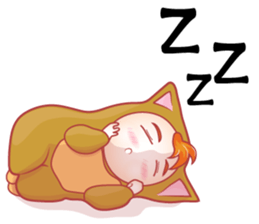 cartoon little baby mascot sticker #9532621