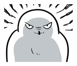 Mr. FU of snowy owl. sticker #9533217