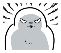 Mr. FU of snowy owl. sticker #9533217