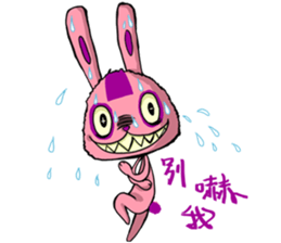 Funny Crazy Rabbit sticker #9533308