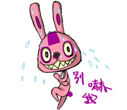 Funny Crazy Rabbit sticker #9533308