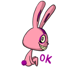 Funny Crazy Rabbit sticker #9533309