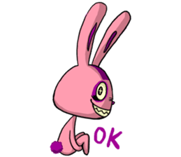 Funny Crazy Rabbit sticker #9533309