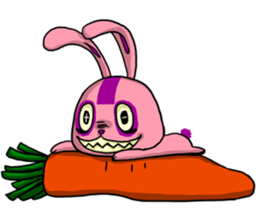 Funny Crazy Rabbit sticker #9533315