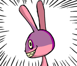 Funny Crazy Rabbit sticker #9533322