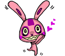 Funny Crazy Rabbit sticker #9533326