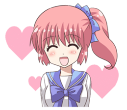 Sticker of an docile high school girl sticker #9534908