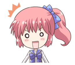 Sticker of an docile high school girl sticker #9534919