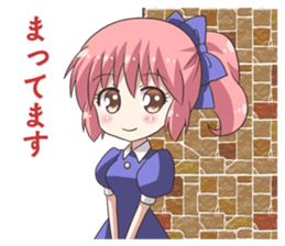 Sticker of an docile high school girl sticker #9534941