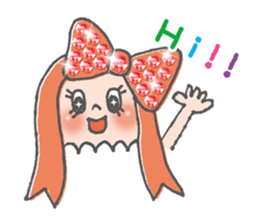 The brilliant ribbon girl and Whitina sticker #9535304