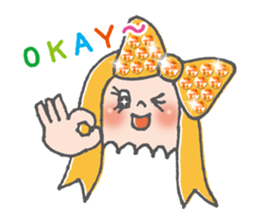 The brilliant ribbon girl and Whitina sticker #9535305