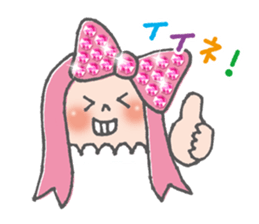 The brilliant ribbon girl and Whitina sticker #9535307