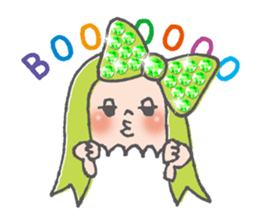 The brilliant ribbon girl and Whitina sticker #9535308