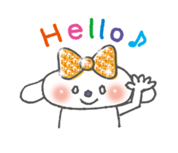 The brilliant ribbon girl and Whitina sticker #9535309